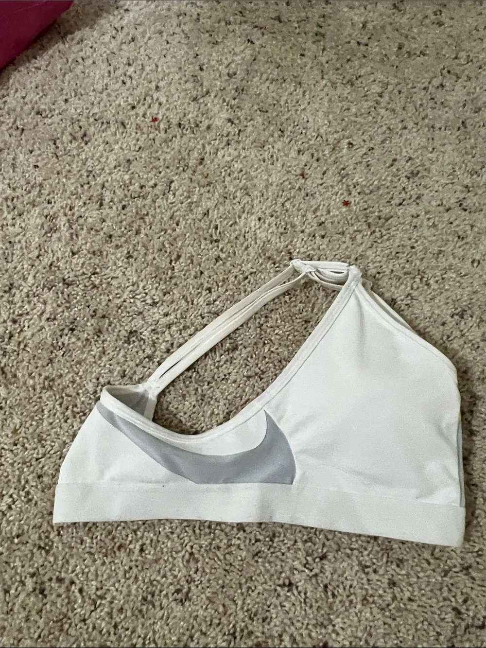 Nike Women's white & Gray Strappy Sports Bralette
